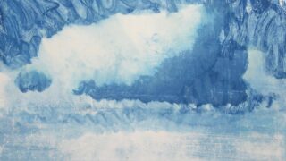 Mirage. Cloud Over Water. Mono Print. 54x54cm