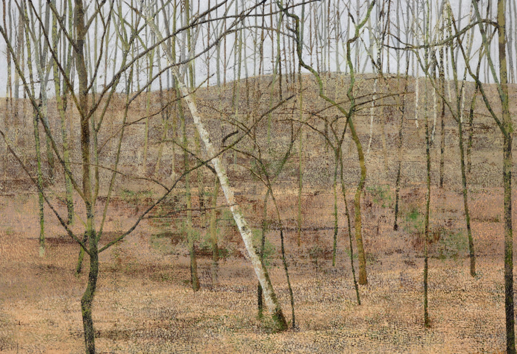 Berlin trees 65x96cm oil on paper