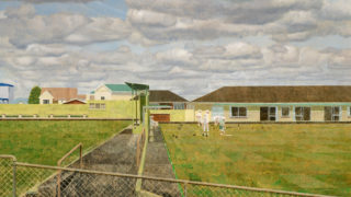 MBC Morrinsville Bowling Club 65x96cm oil on paper