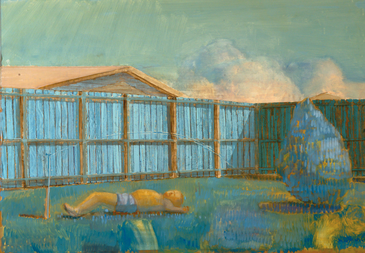 Now selling No Mans land 65x95cm oil on paper - Angus Collis