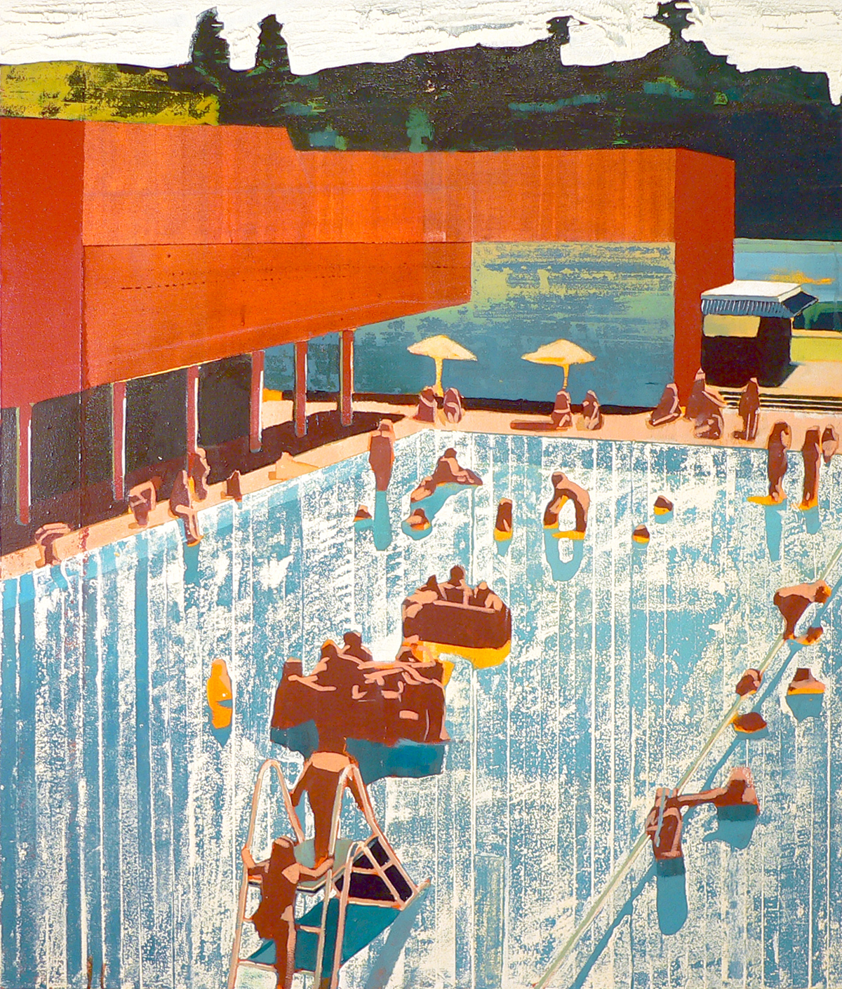 Parnell Baths Oil Painting on Canvas 80x100cm - Angus Collis