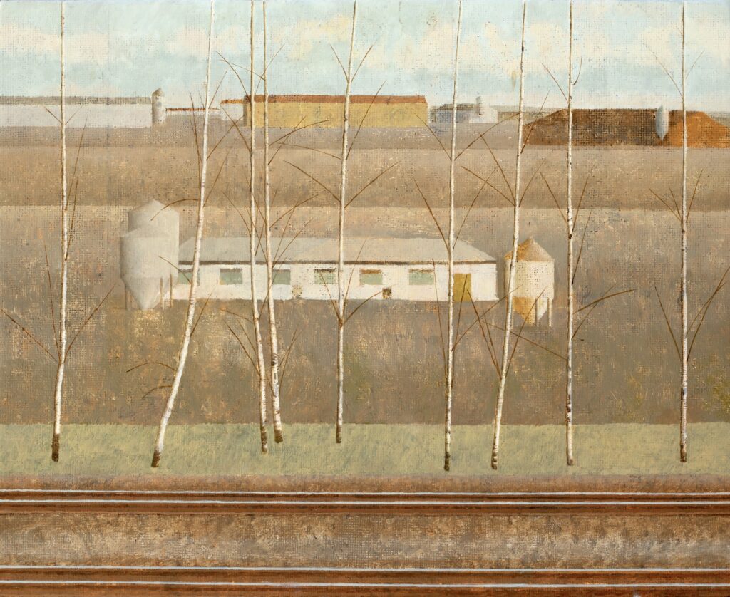 Dry farming landscape, Railway Farm Oil on Canvas