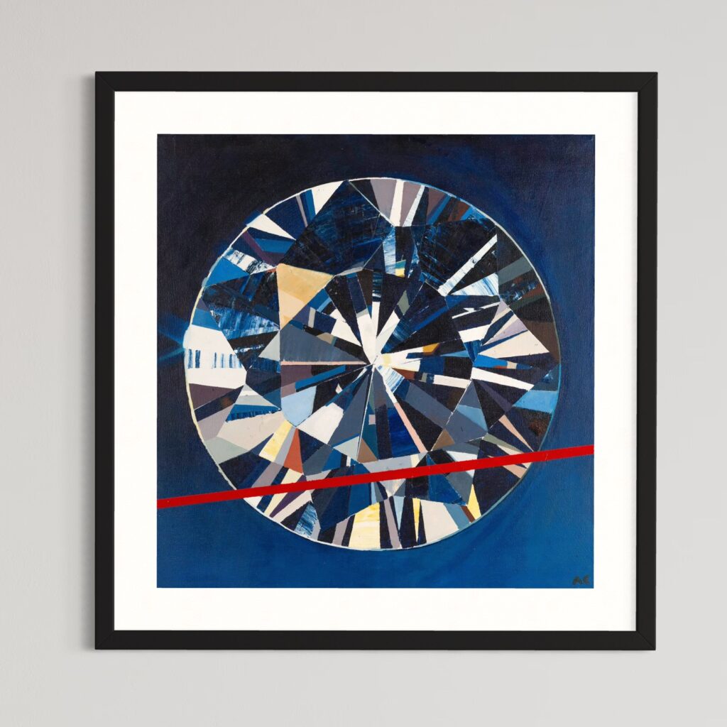 Diamond fine art print framed